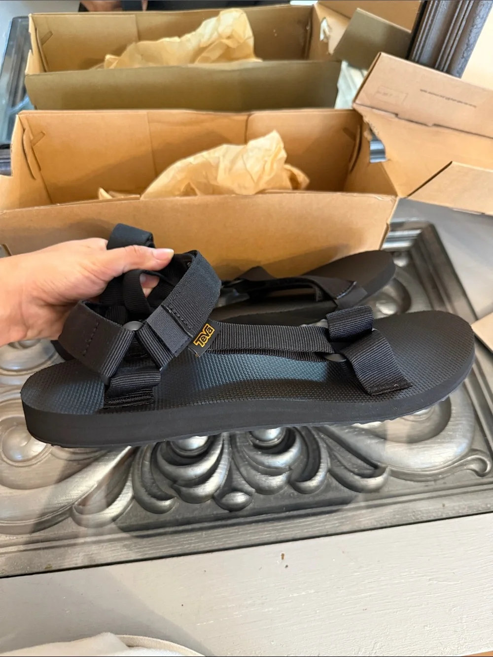 Teva 12 Original Universal Urban Black Outdoor Strap Sandal